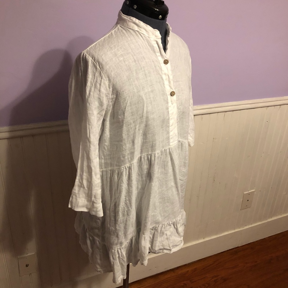 Logica 100% Linen Tunic Top|Made In Italy|Size S